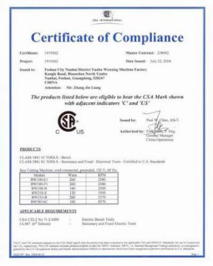 Certificates